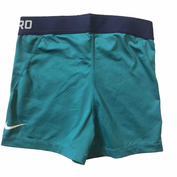 Nike PRO Dri-Fit Teal 3” Shorts Womens Small Compression Workout 725443-467 - Picture 3 of 12